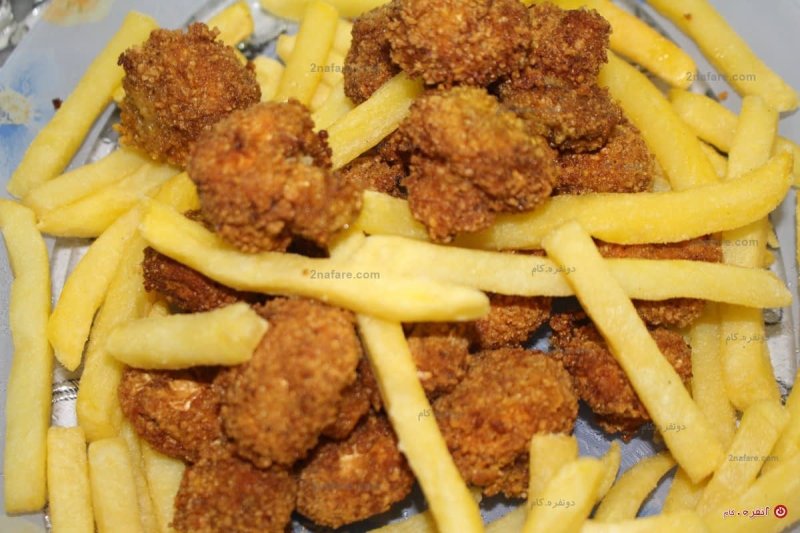 سیب زمینی و قارچ پفکی